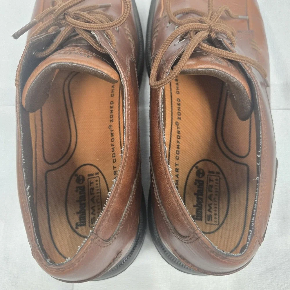 Timberland Smart Comfort Men 10.5 Genuine Leather Brown 61075 Waterproof Chassis